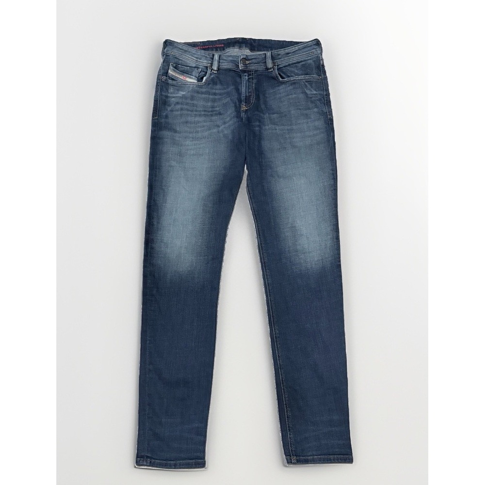 Diesel 1979 Sleenker Men Skinny Jeans Size 33x32 Medium Wash Blue Low Rise Punk